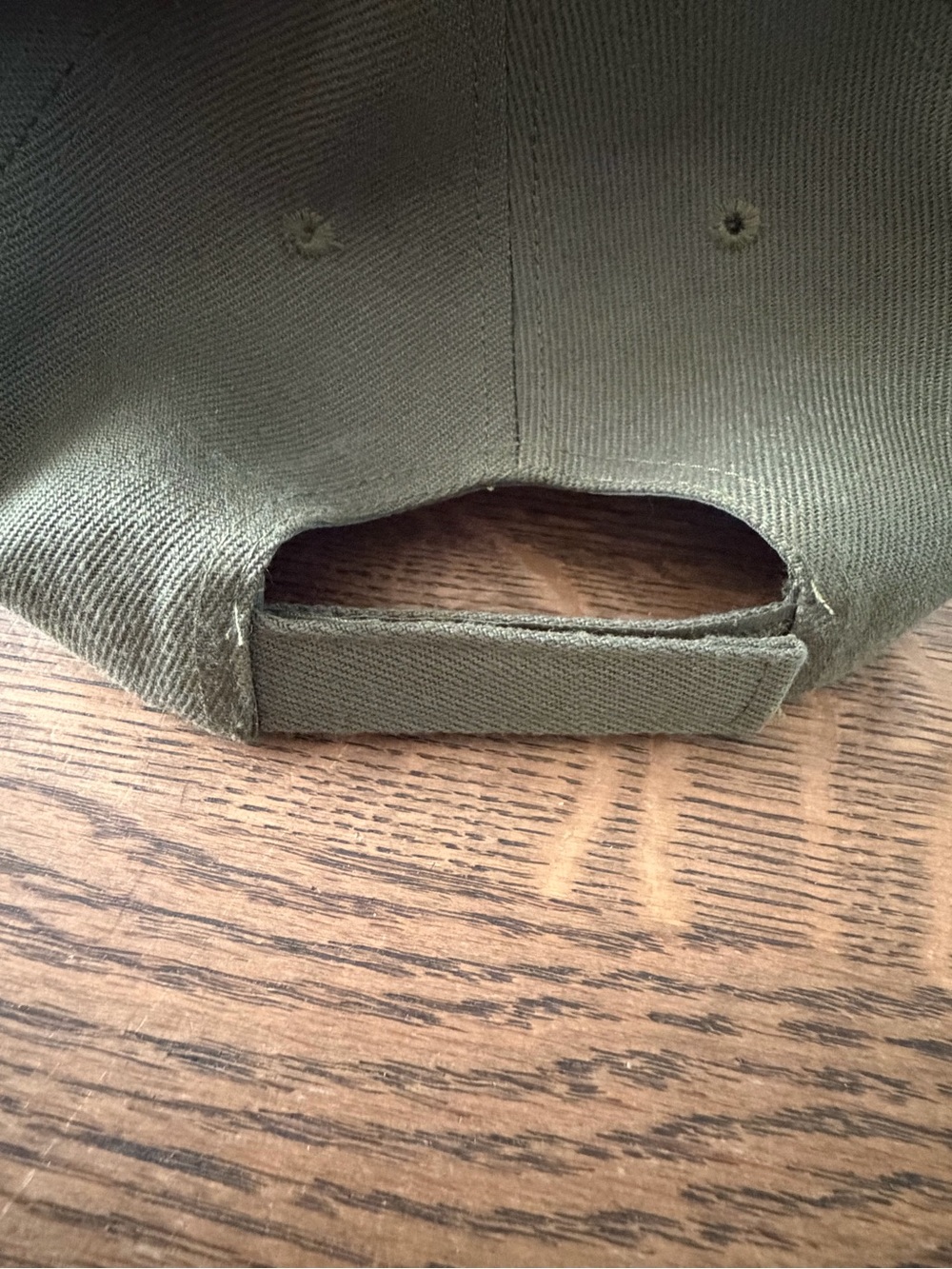 Hand-Embroidered Olive Green Baseball Cap - Picture 8 of 9